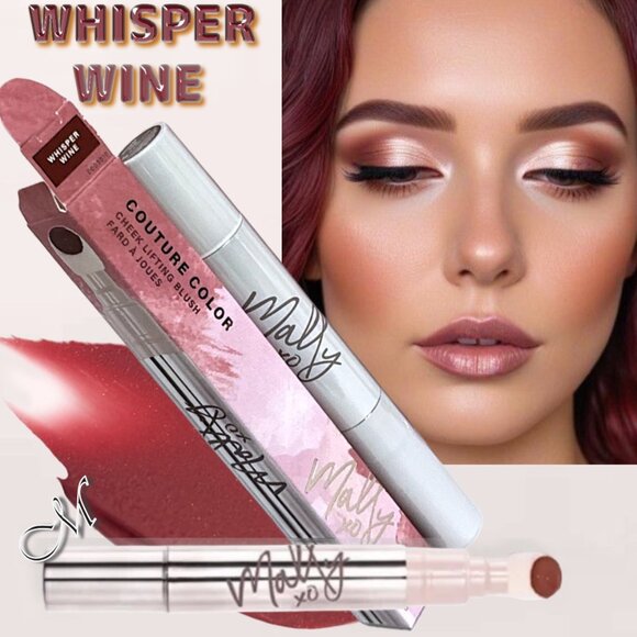 Mally XO Couture Color Cheek Lifting Blush*~ Whisper Wine (Burgundy) 3ml NIB - Picture 1 of 8